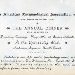 Invitations Annual Dinner 1884